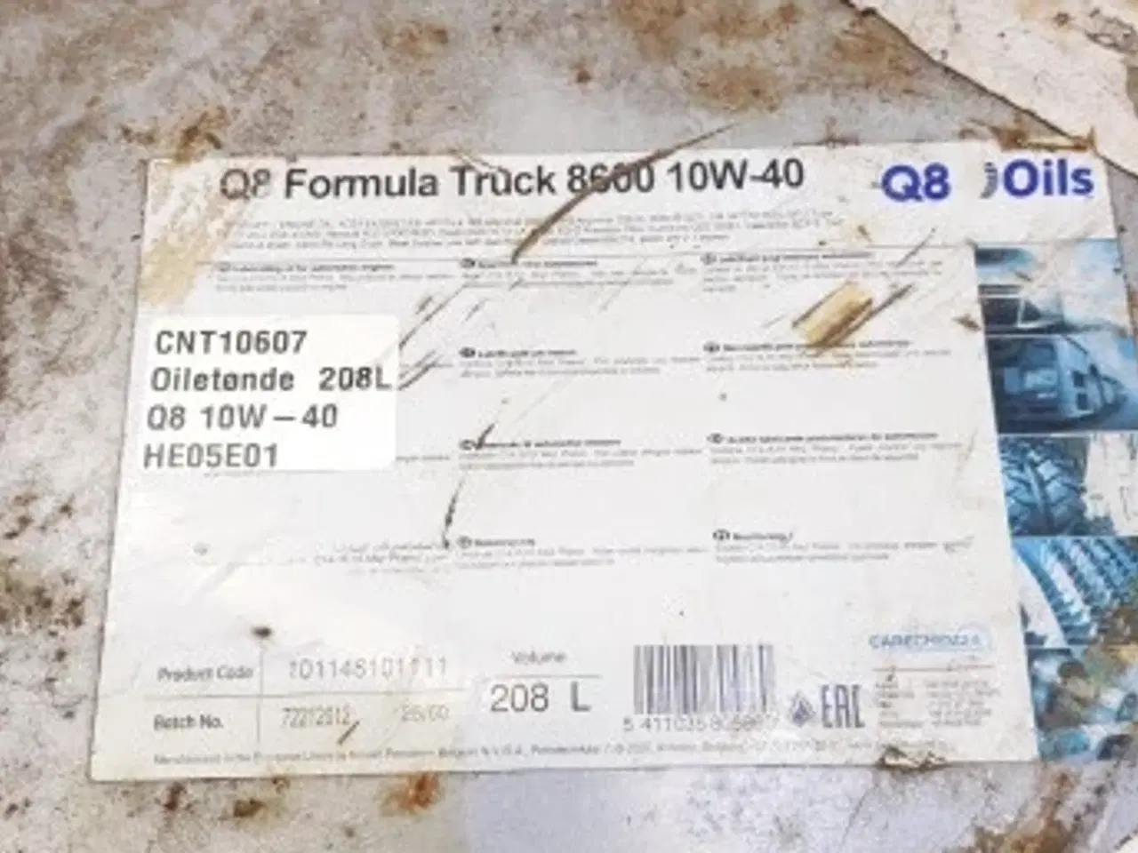 Billede 4 - Oiletønde 208L Q8 10W-40 Formula Truck