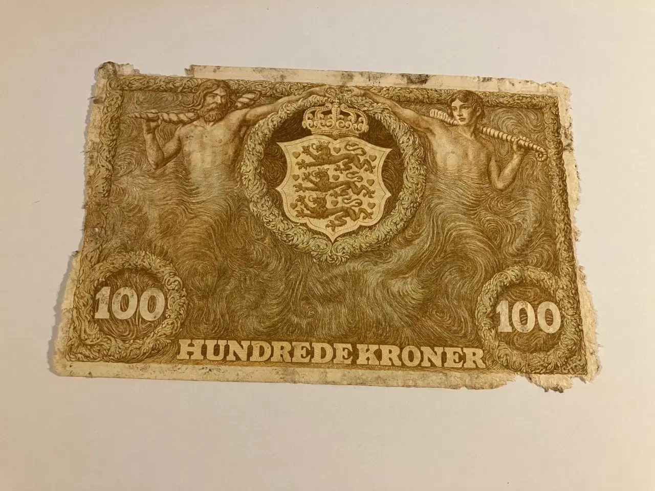 Billede 2 - 100 Kroner 1930 - Meget dårlig stand