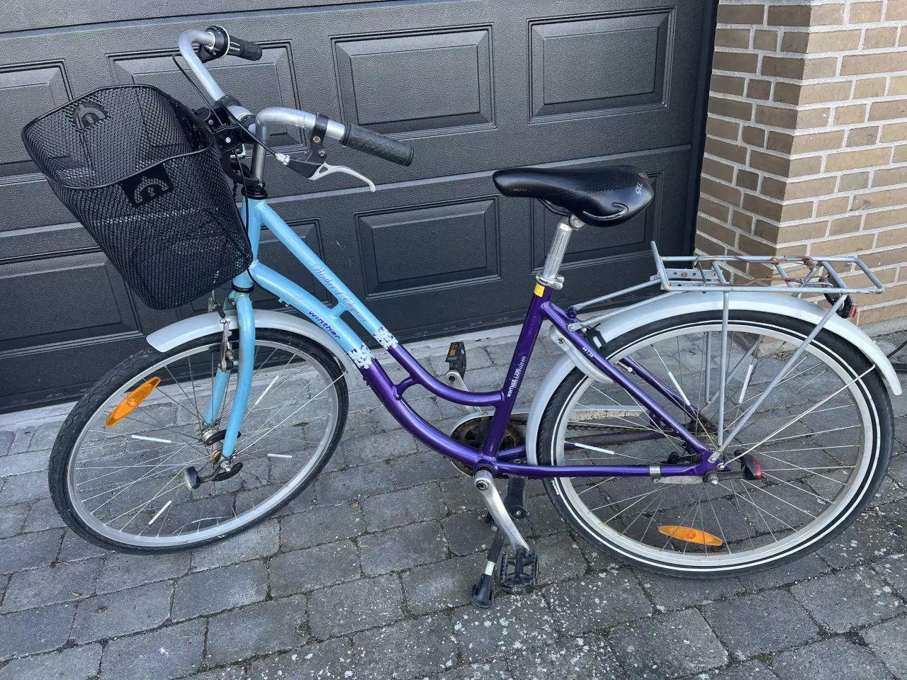 Billede 1 - Turkis og lilla pigecykel 26”