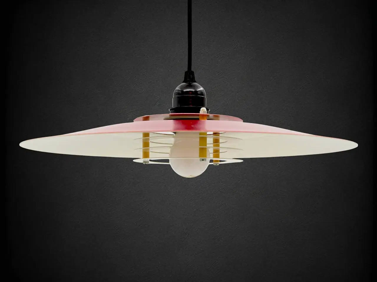 Billede 4 - 1970’er rød loftpendel Ø36 cm – hybrid