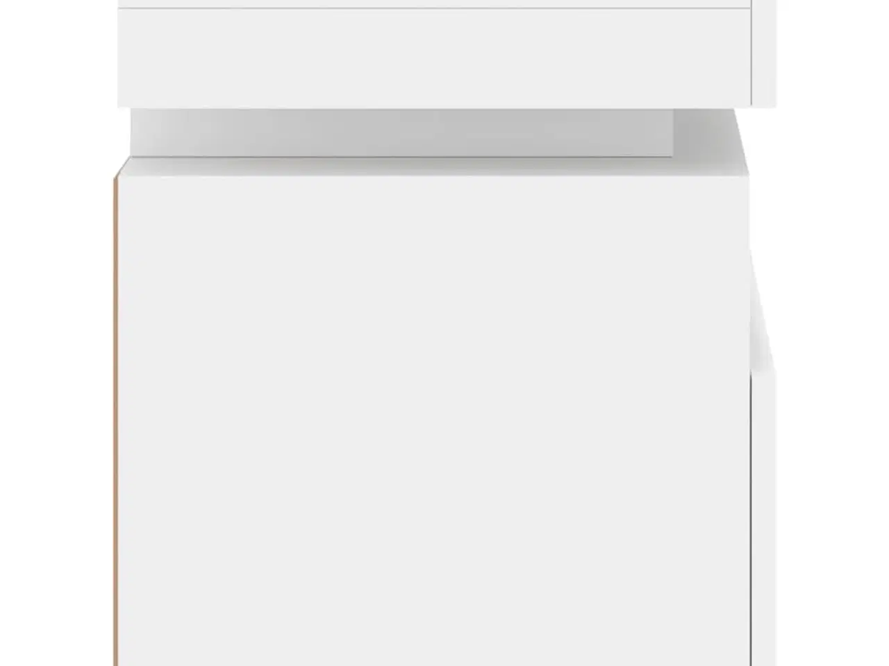 Billede 8 - Sengebord med LED-lys 40x39x48,5 cm hvid