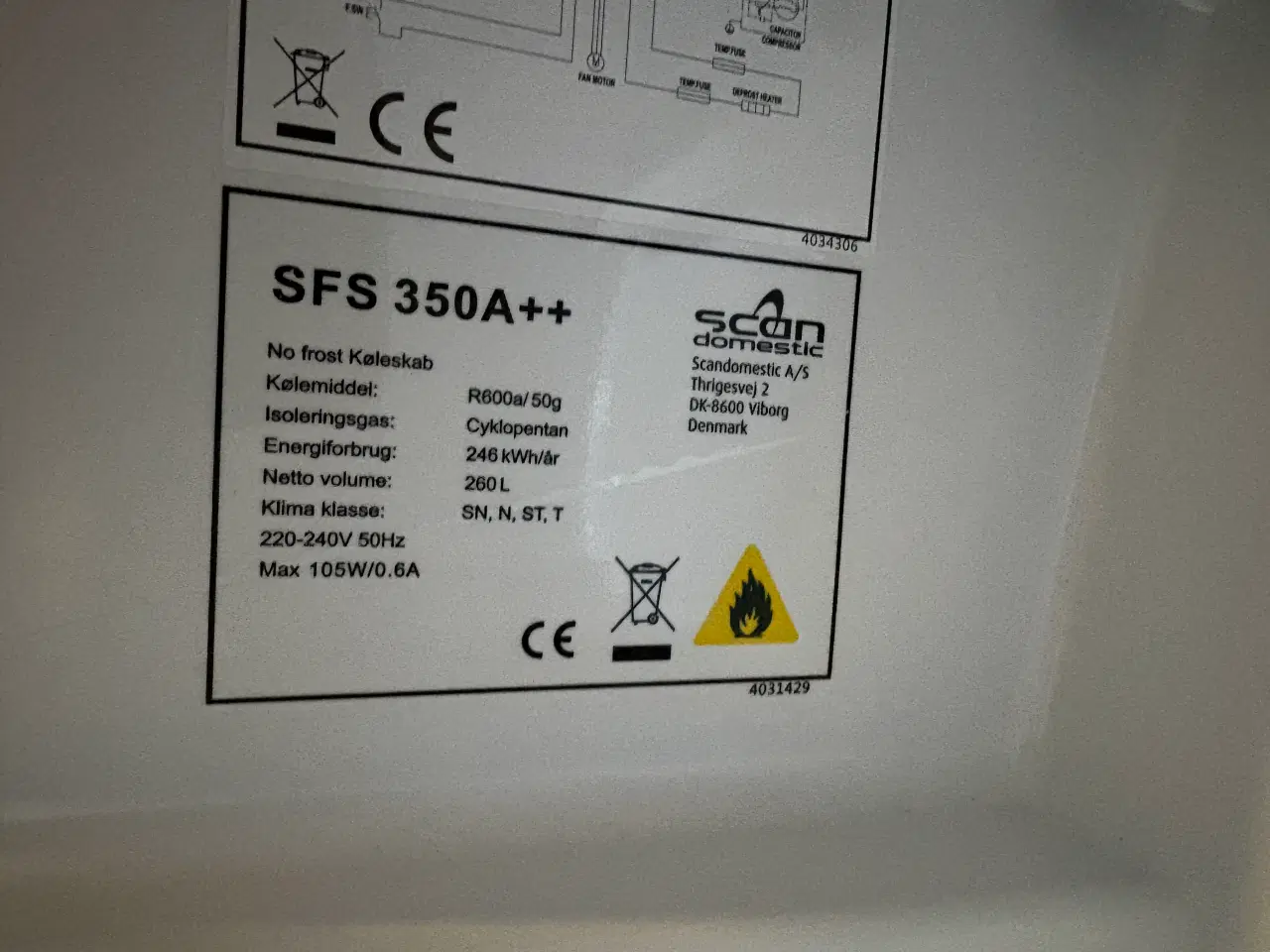 Billede 3 - Fryseskab 260 liter