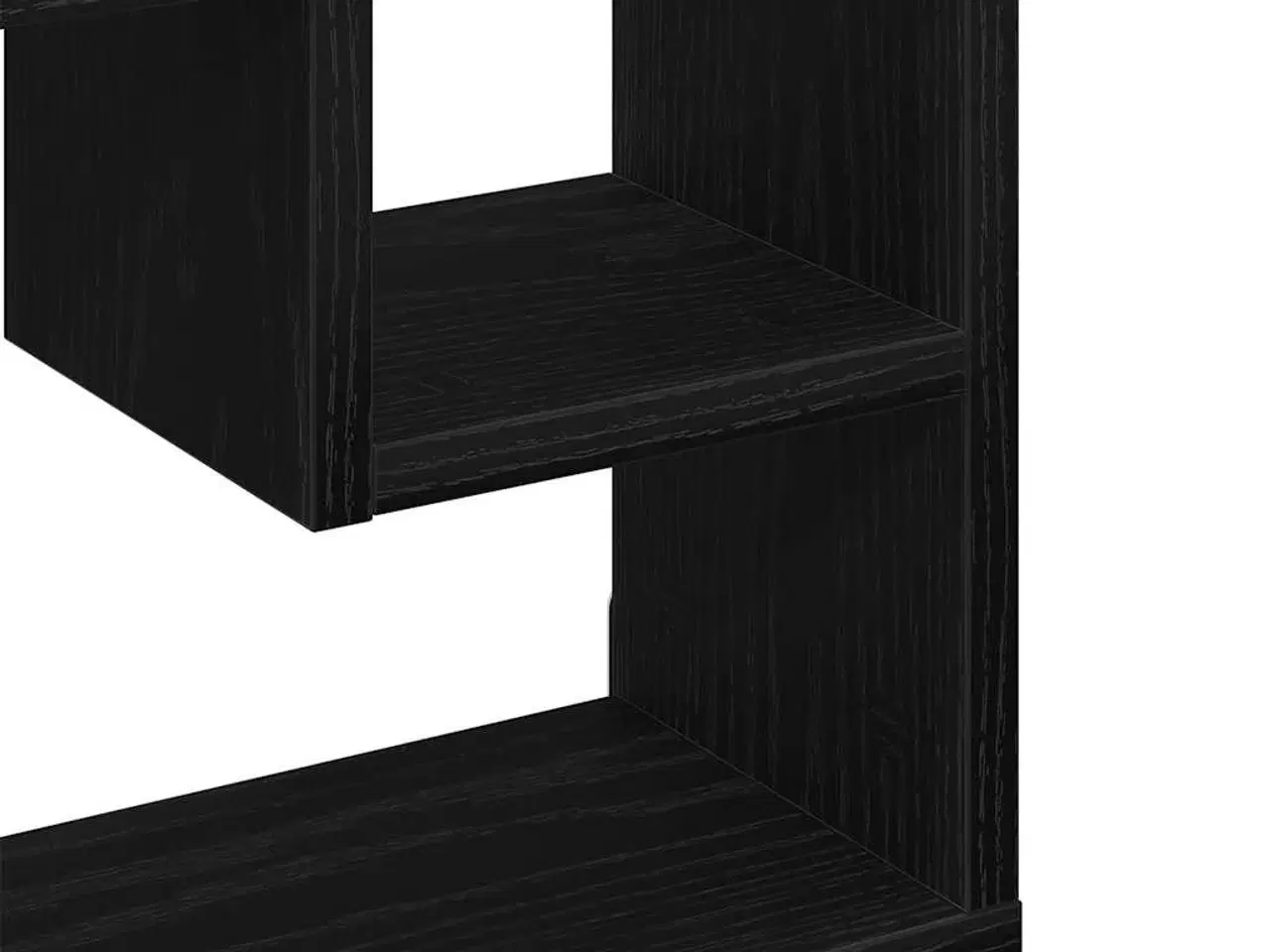 Billede 9 - Vægreol sort egetræ 36x16x90 cm konstrueret træ