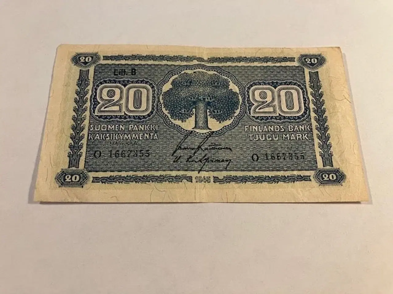 Billede 1 - 20 Mark 1945 Finland