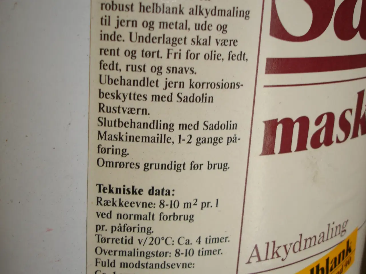 Billede 3 - Maling Sadolin emalje