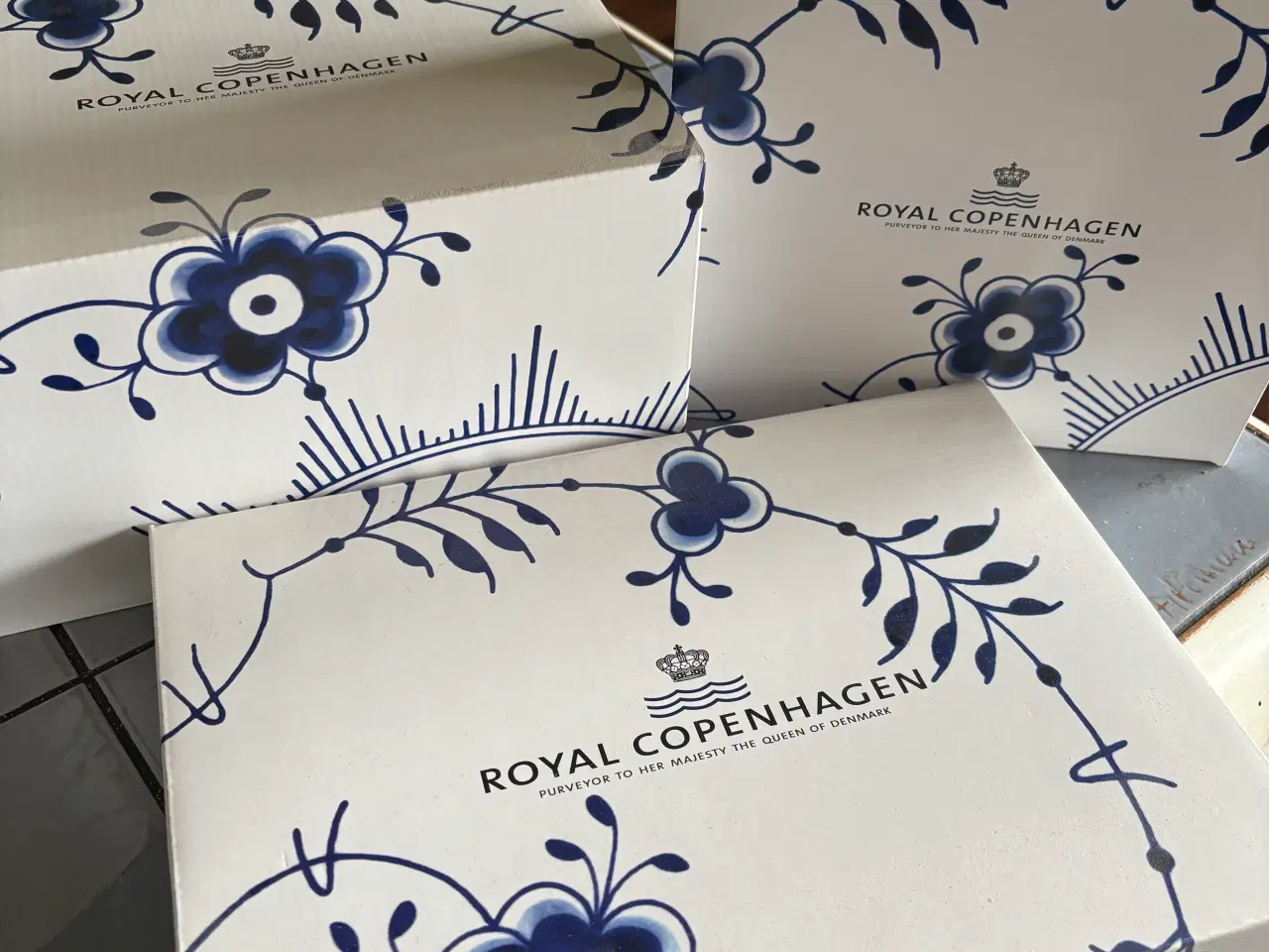 Billede 4 - Royal Copenhagen Blå Mega Riflet