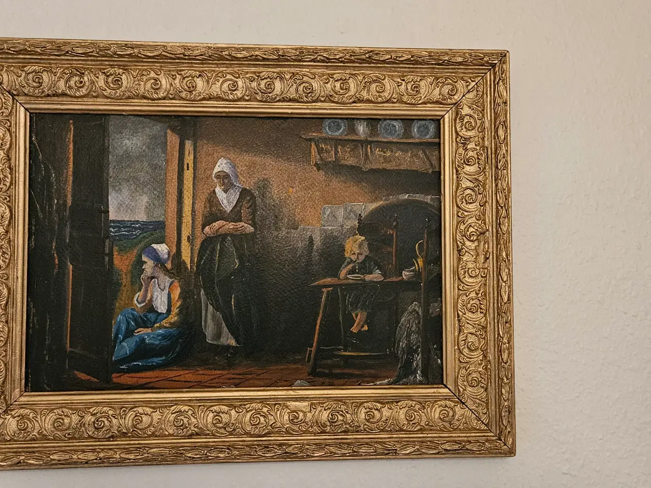 Billede 1 - Maleri 32x43cm inkl. ramme
