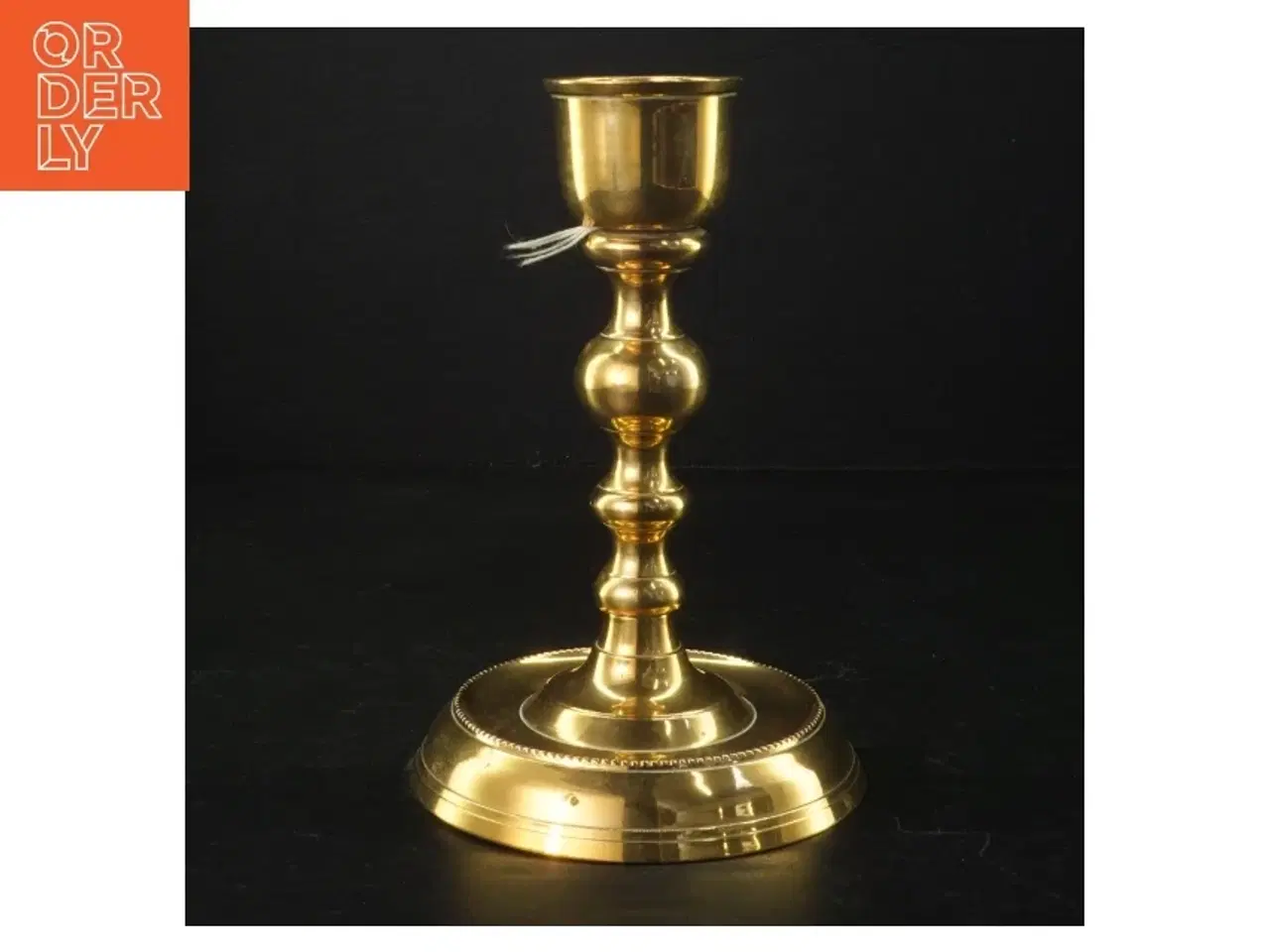 Billede 1 - Messinglysestage (str. H 19,5 cm)