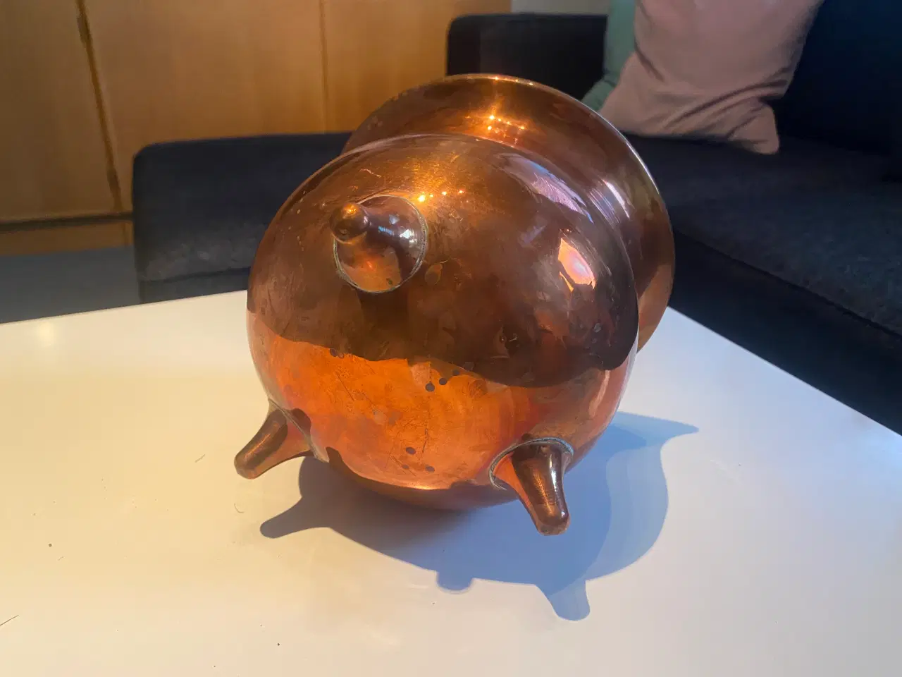 Billede 2 - Kobber Potteskjuler, 14,5cm. Høj