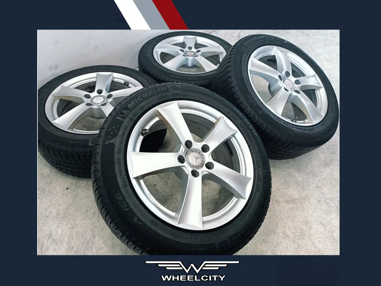 Billede 1 - 5x112 17" ET40 nav 66,6ø Mercedes vintersæt