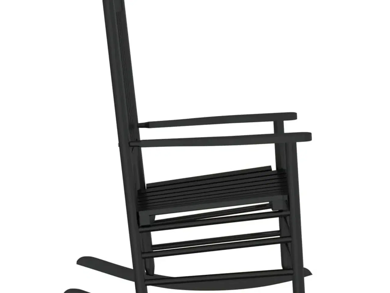 Billede 5 - Gyngestol med buet sæde massivt poppeltræ sort