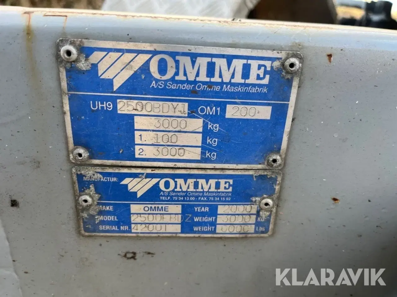 Billede 12 - Trailerlift Omme 2500BDY1 El/Diesel