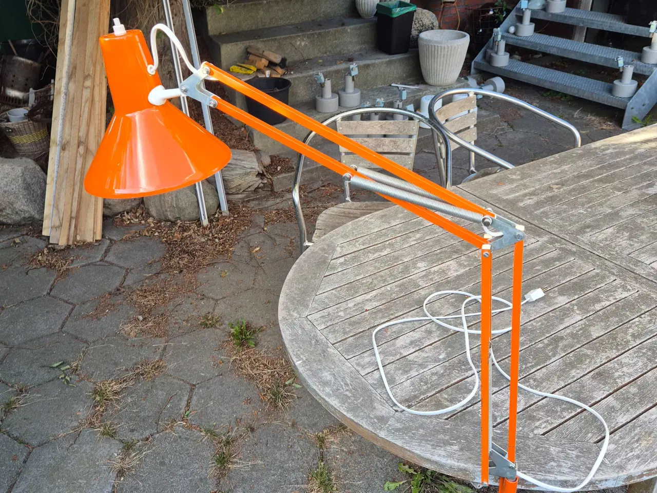 Billede 11 - Dejlig orange arkitektlampe i solidt dansk design 