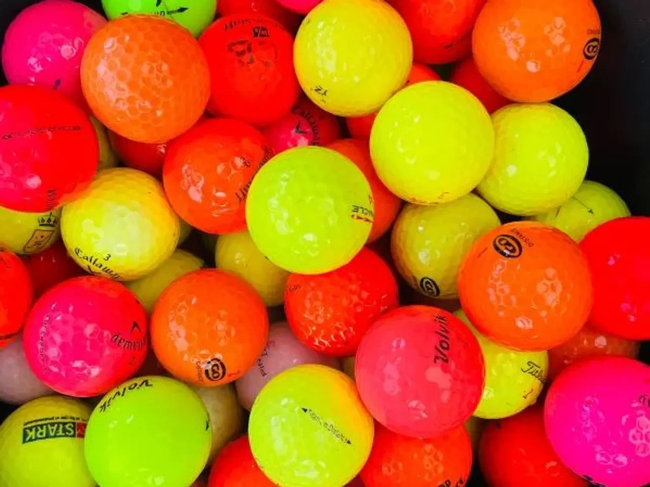 Billede 1 - Blandede farvede golfbolde