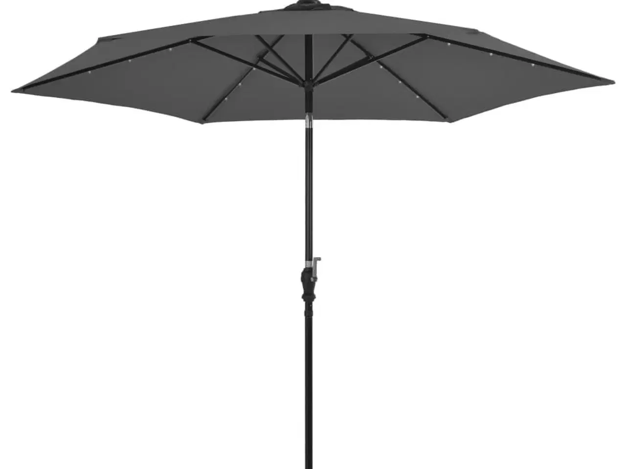 Billede 1 - Udendørs parasol med LED-lys og stålstang 300 cm antracitgrå