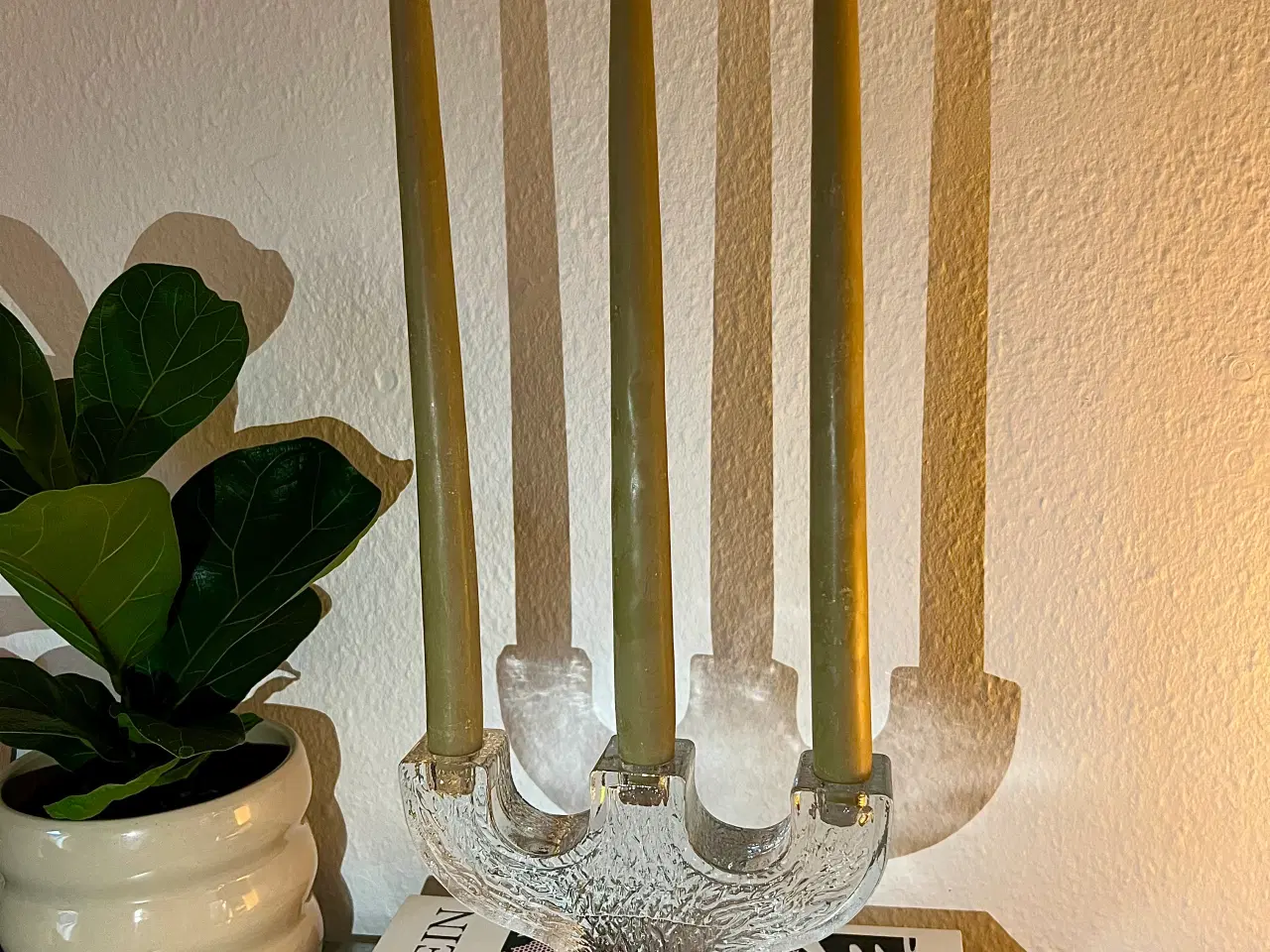 Billede 2 - Vintage Pukeberg glas lysestage