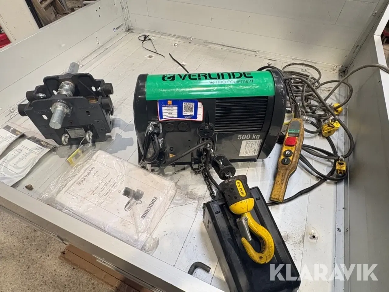 Billede 1 - Kædetalje 500kg med løbekat Eurochain Verlinde