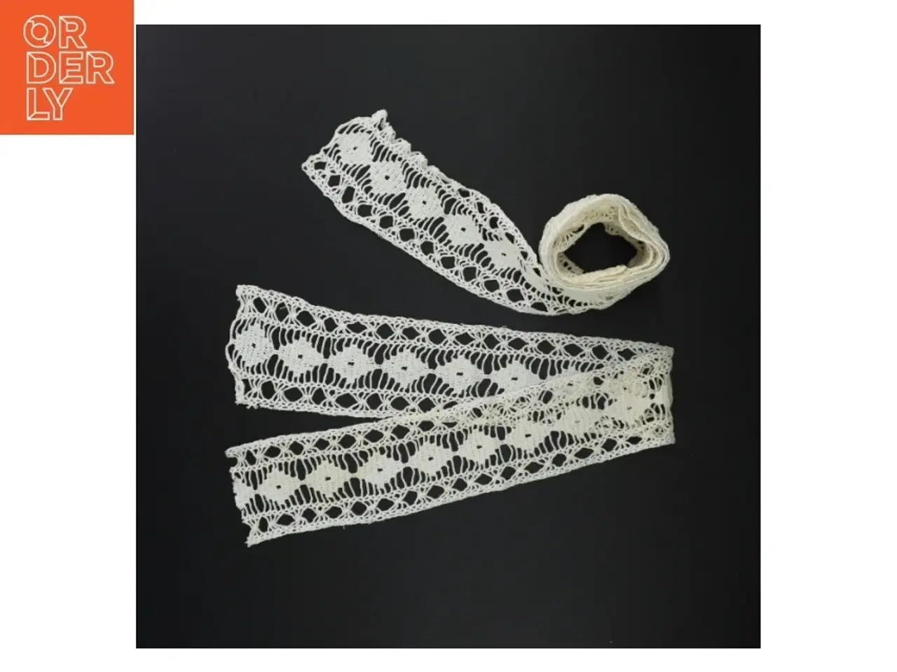 Billede 1 - Hvide blondebånd (str. 135 x 7 cm og 62 x 7 cm)