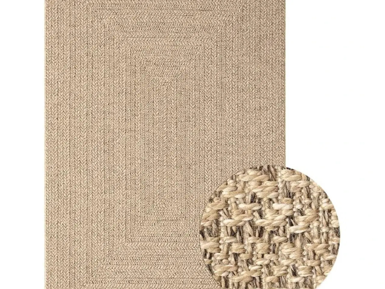 Billede 2 - Gulvtæppe ZIZUR 160x230 cm jute-look indendørs og udendørs