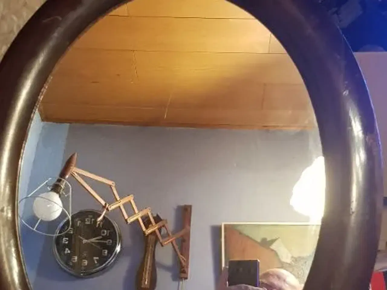 Billede 2 - Ovalt gammel spejl