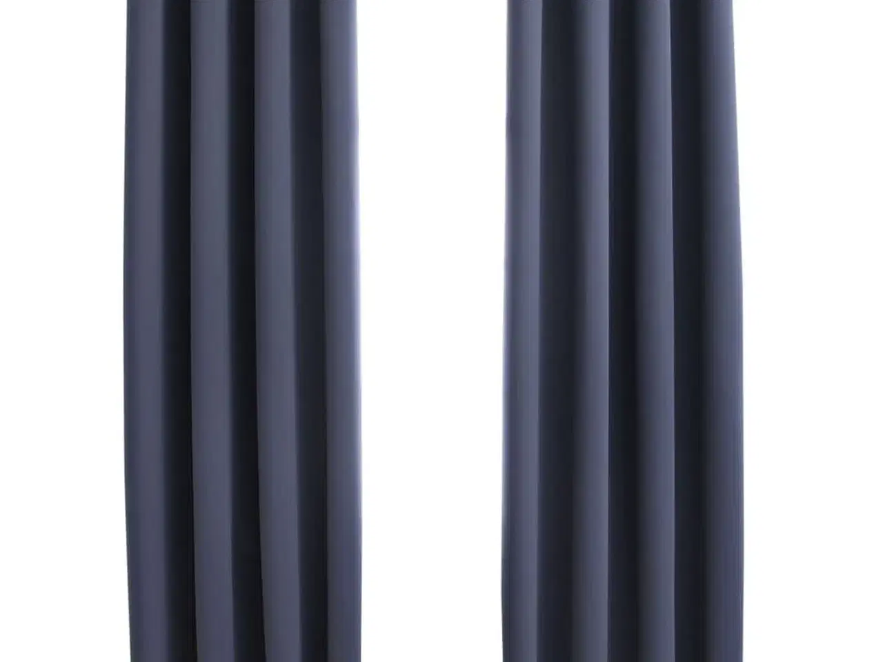Billede 2 - Mørklægningsgardiner 2 stk. metalringe 140 x 175 cm antracitgrå