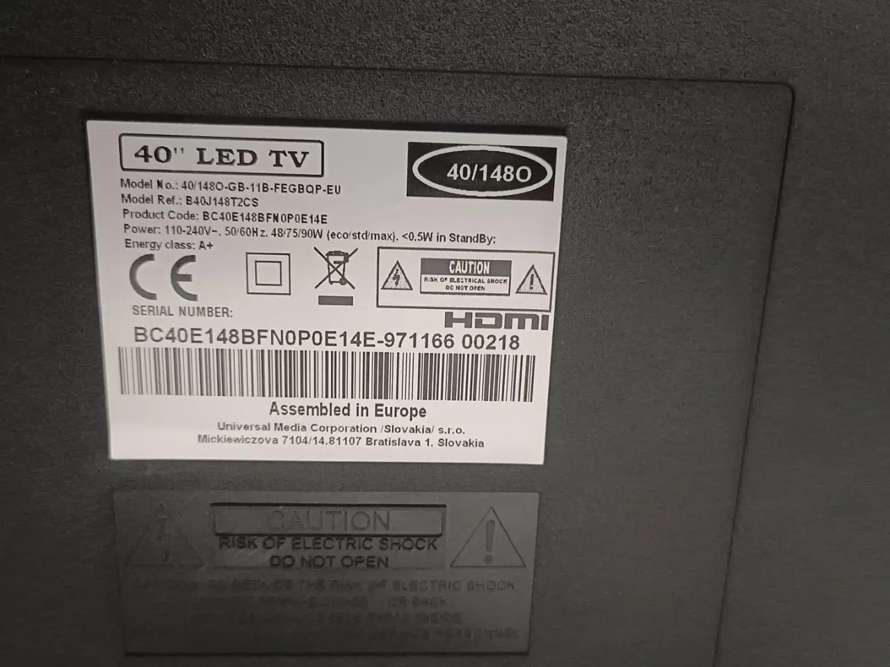 Billede 2 - TV 40" LCD med fjernbetjening