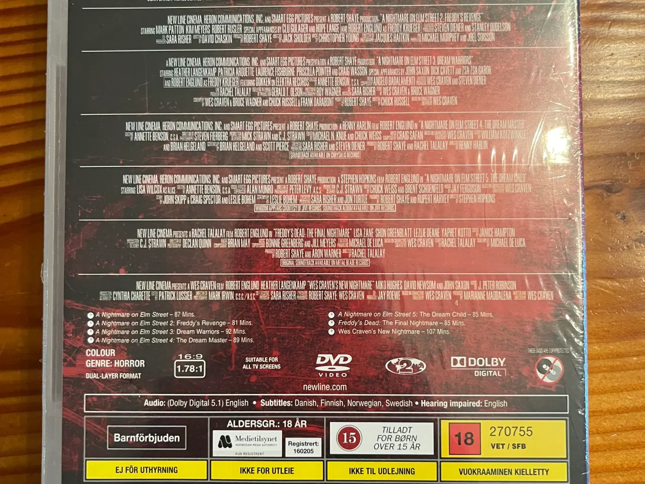 Billede 2 - A Nightmare On Elm Street Collection på dvd