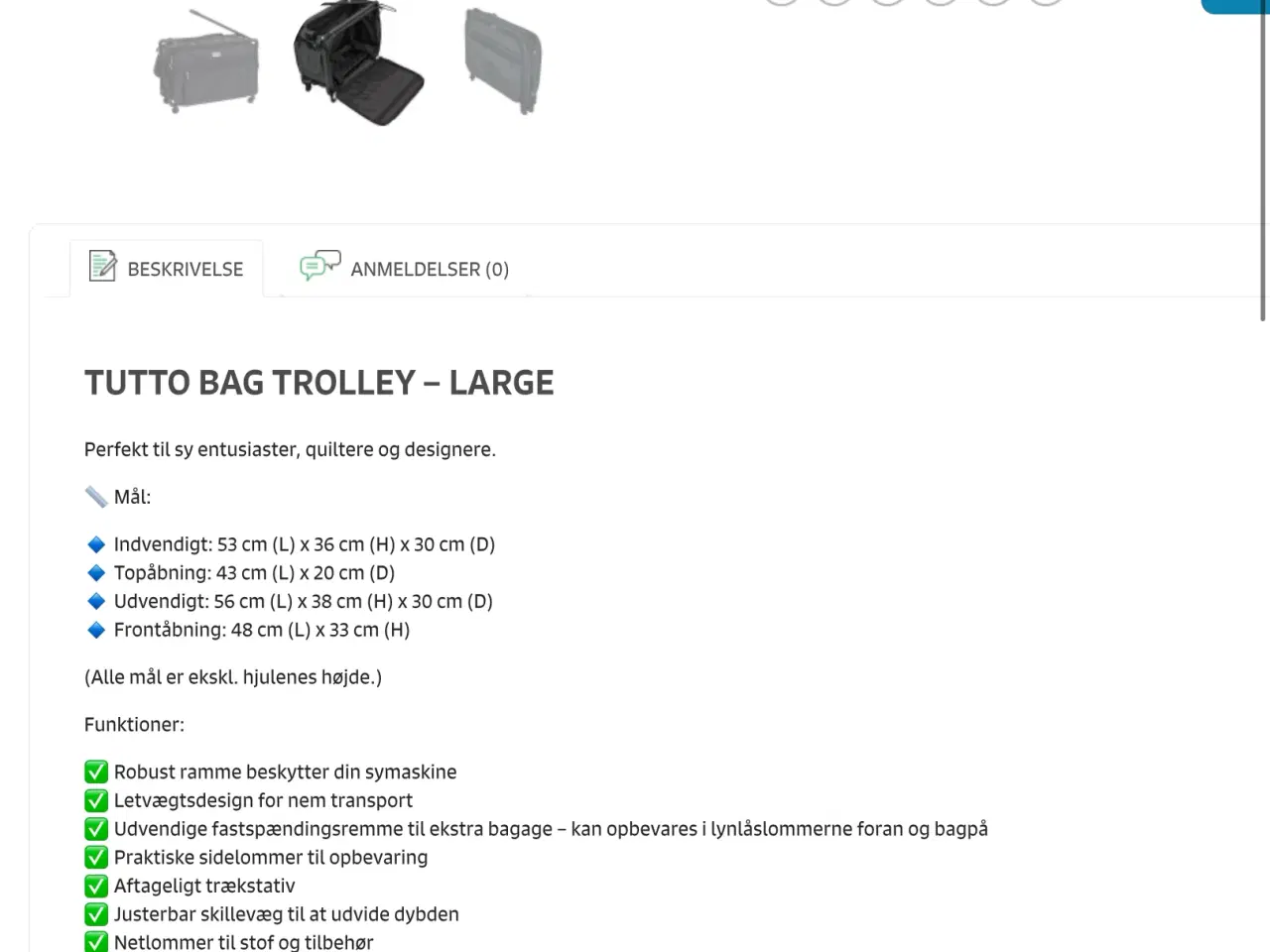 Billede 7 - TUTTO symaskine taske med hjul!