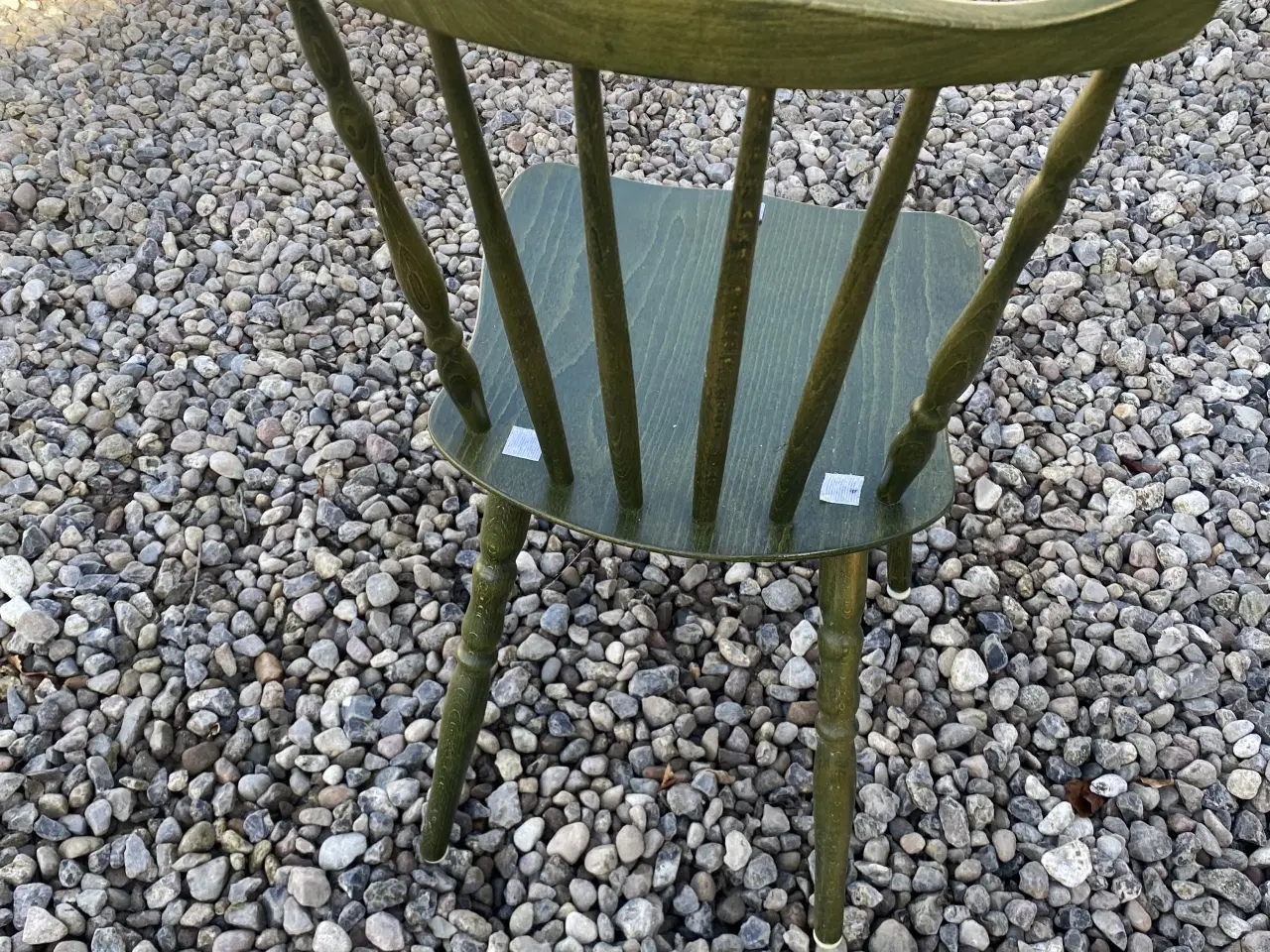 Billede 3 - 6 stk. grønne pindestole / Windsor stole – fine ti