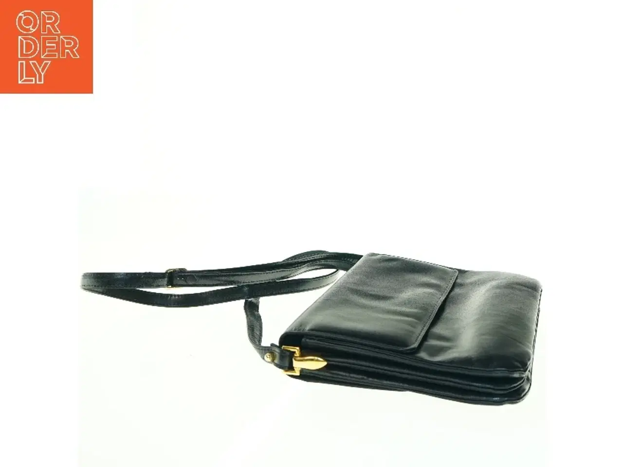 Billede 4 - Sort skuldertaske i læder fra Bon Goût (str. 26 x. 20 cm)