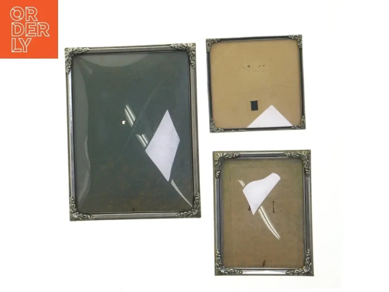 Billede 1 - Metalfotorammer (str. 24,5. x. 18,5 cm. og. 17,5 cm. x. 13,5. cm. og. 13,5 x. 13,5 cm)