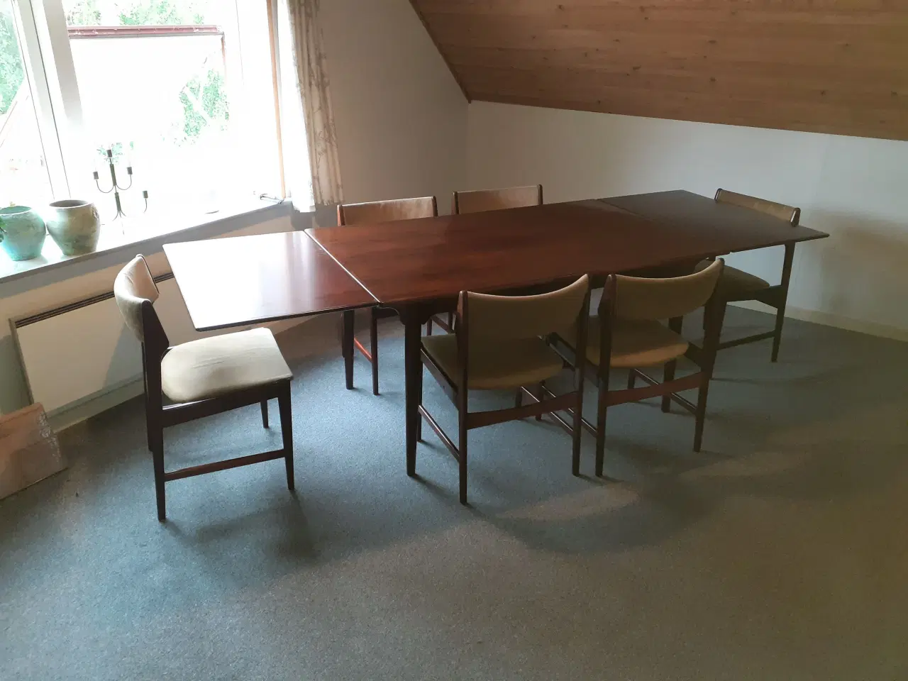 Billede 5 - Palisander spisebord med stole 