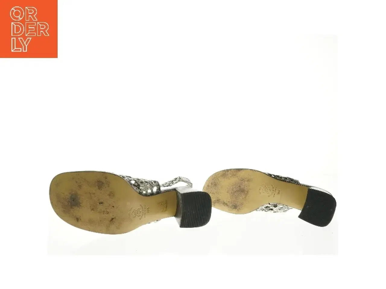 Billede 4 - Flettet damesandaler med blokhæl fra Free Lands (str. 38,5)