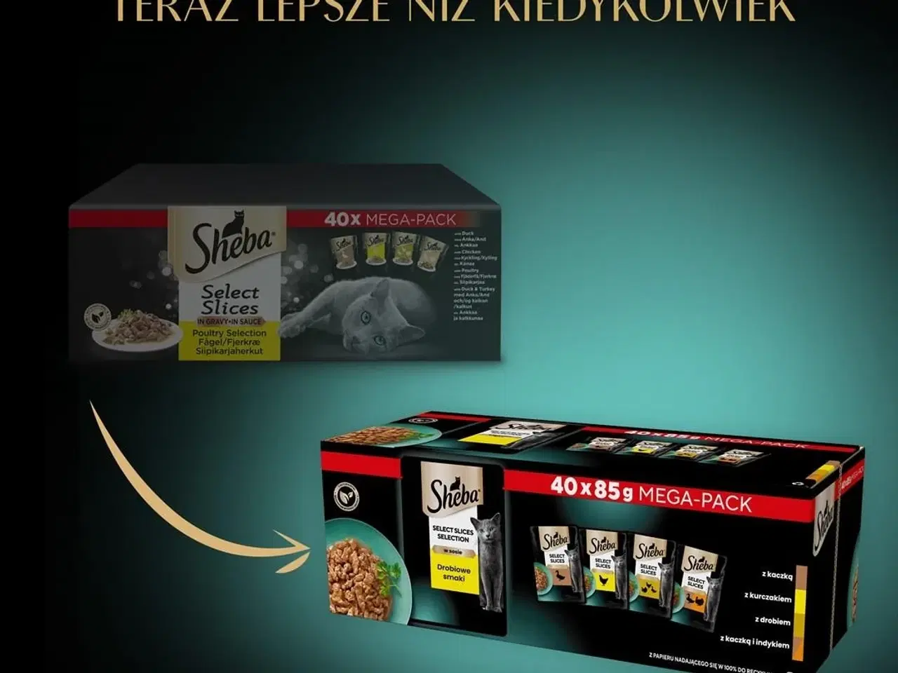 Billede 15 - Vådfoder til kat – Sheba Selection Select Slices Fjerkræsmage, 40 × 85 g