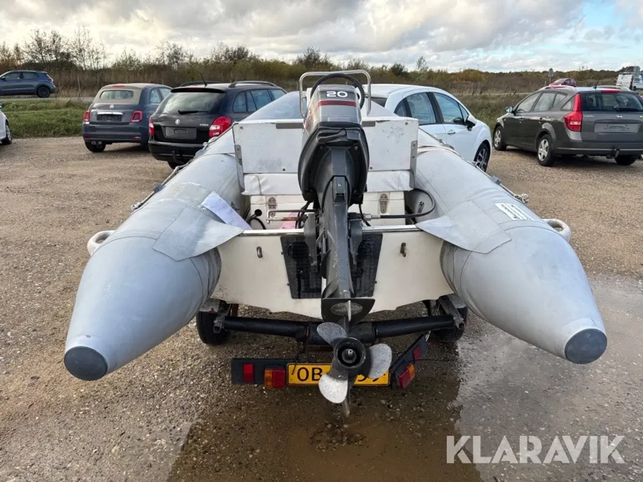 Billede 4 - RIB båd Brig 3,40 meter med 20 hk motor og vogn