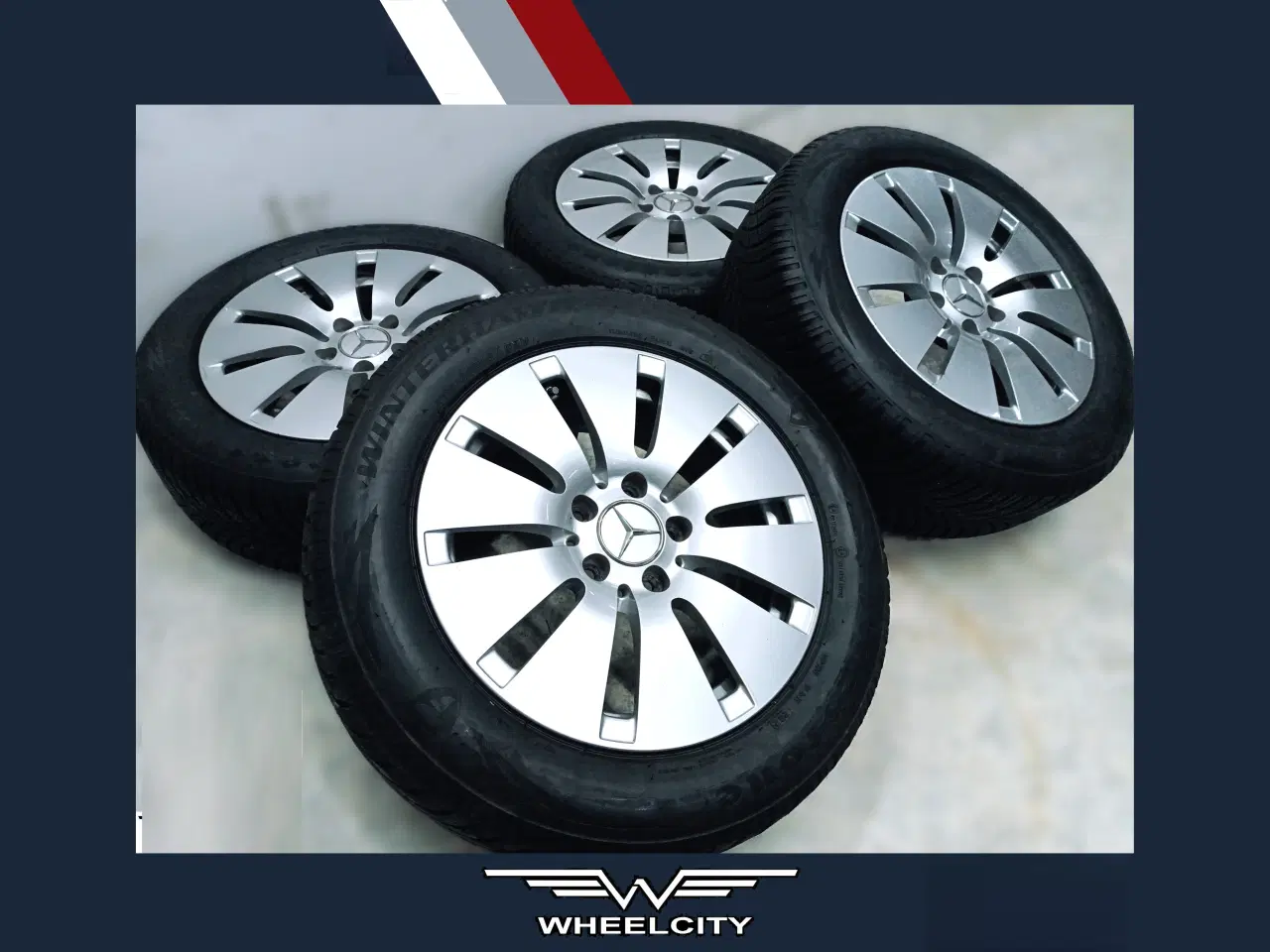 Billede 1 - 5x112 16" ET38, nav 66,6ø Mercedes vintersæt TPMS