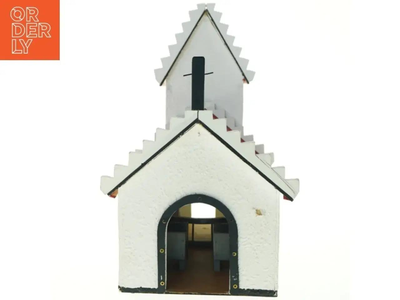 Billede 2 - Kirkemodel i træ (str. Længde 43 cm)