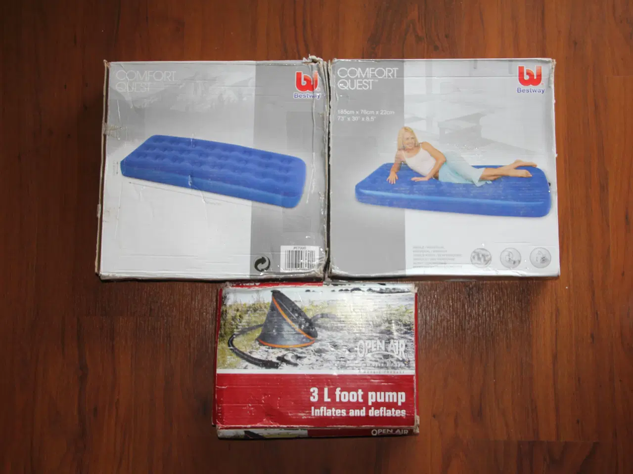 Billede 1 - 2 Bestway Comfort quest luftmadrasser og  fodpumpe