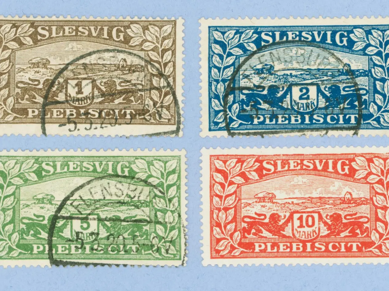 Billede 1 - Slesvig. 1920, 1 Mark - 10 Mark