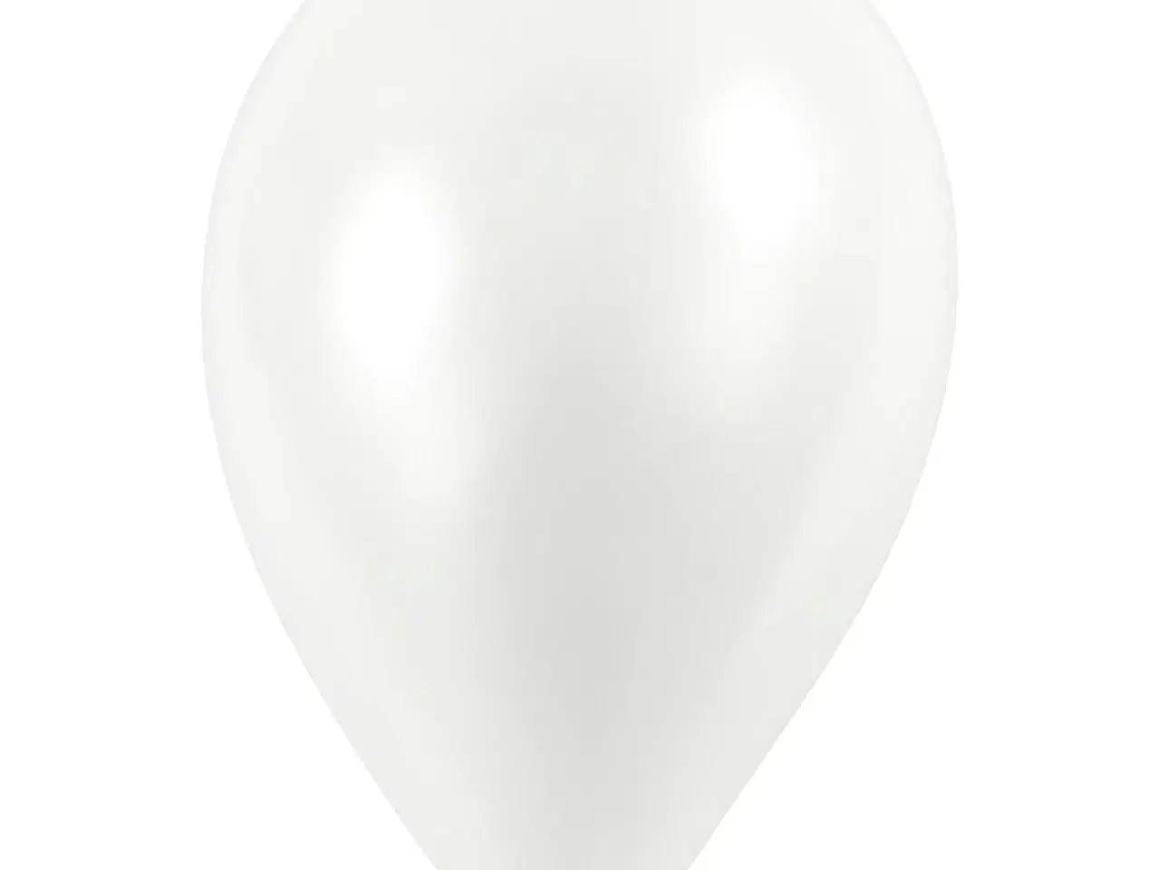 Billede 1 - Balloner, diam. 23 cm, hvid, 10stk./ 1 pk.