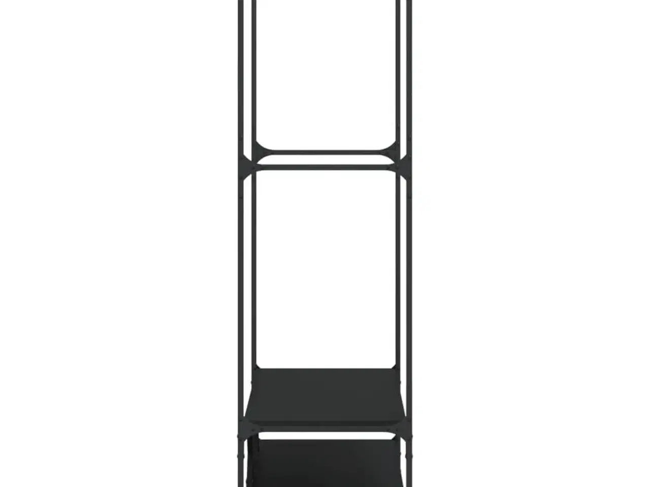 Billede 5 - Tøjstativ med hylder konstrueret træ sort
