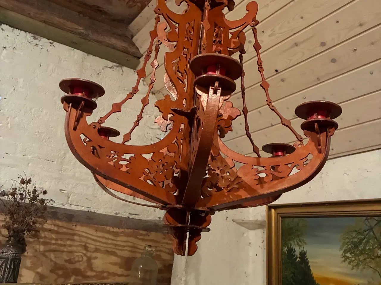 Billede 3 - Håndlavet loft lampe