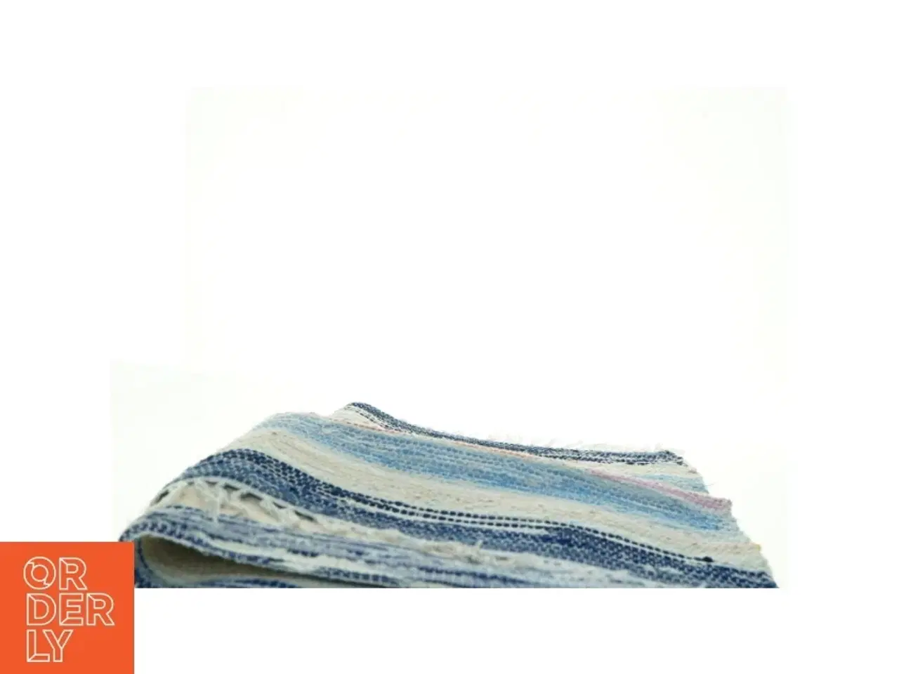 Billede 2 - Håndvævet kludetæppe (str. 105 x 84 cm)