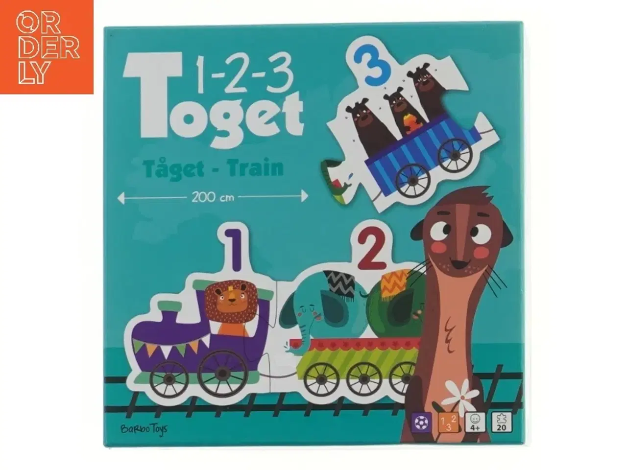 Billede 1 - Puslespil - 1-2-3 Tog fra Barbo Toys (str. 21x21 cm)