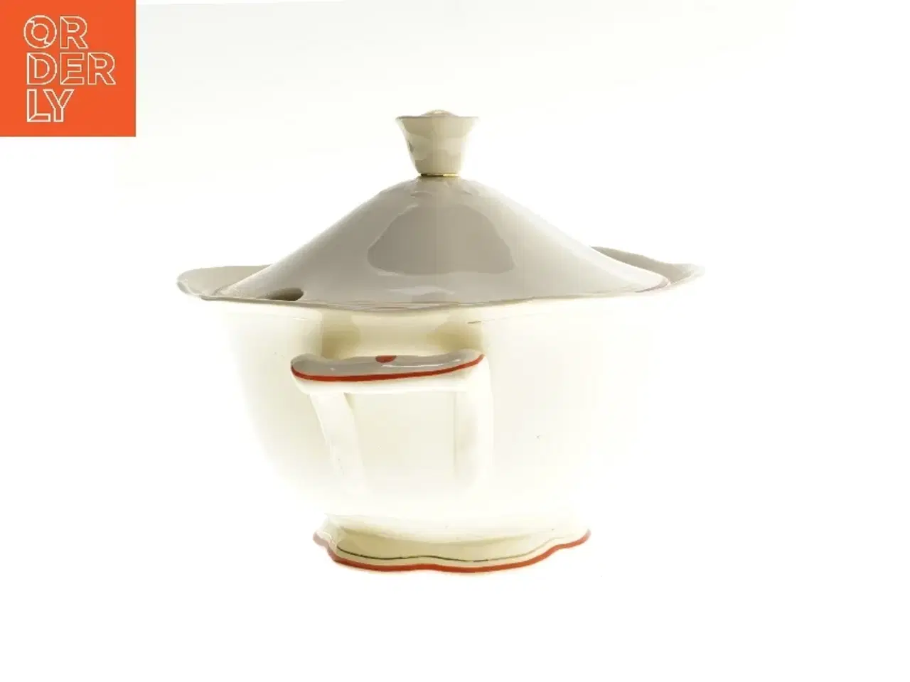 Billede 2 - Suppeterrin med låg fra Arabia (str. Ø 25x22 cm)