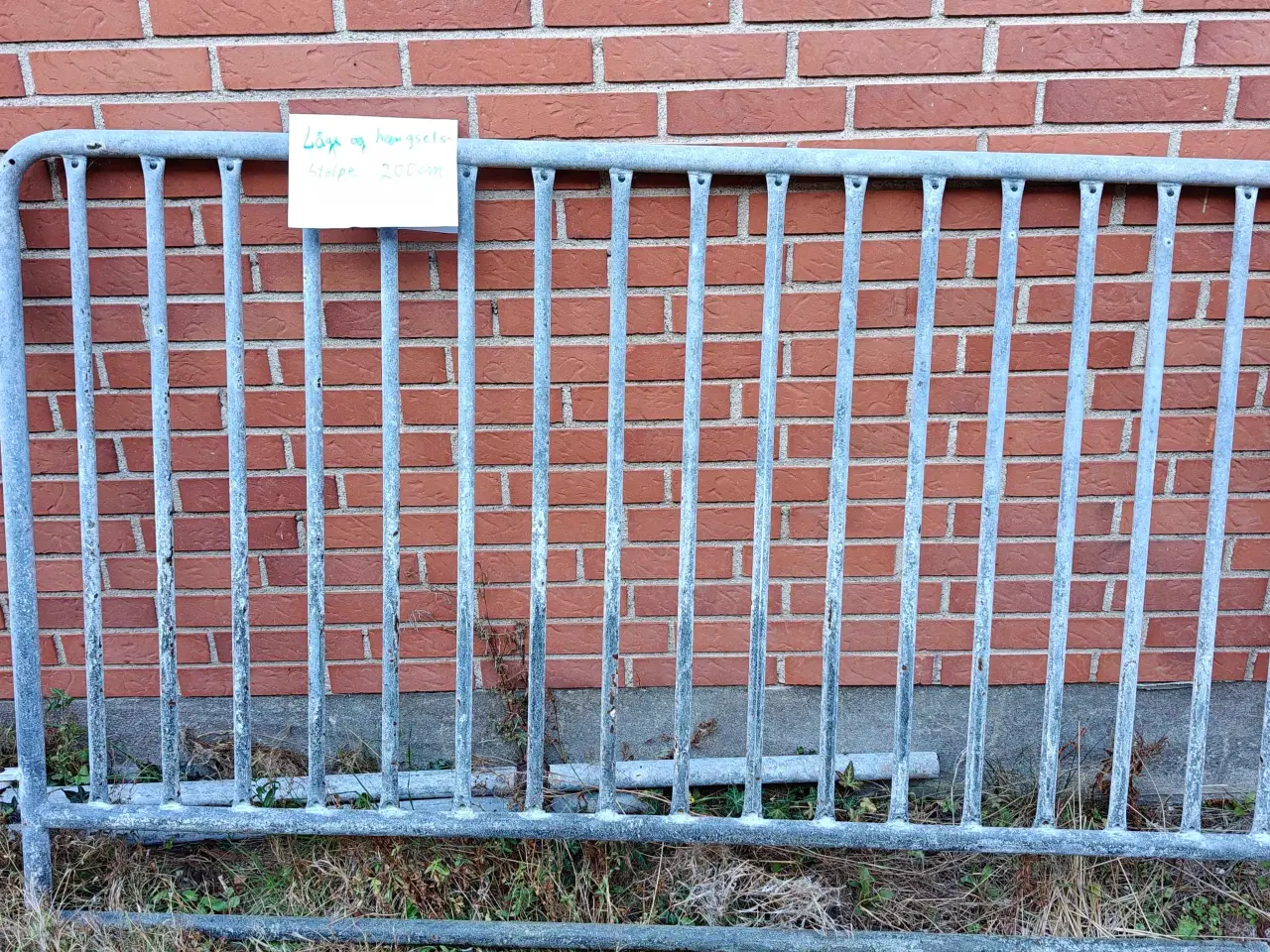Billede 1 - Galvaniseret låge,hængselstolpe