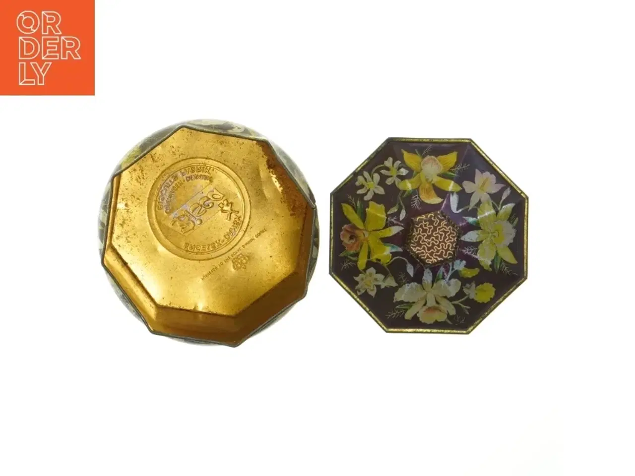 Billede 3 - Dekoreret dåse med låg fra Bisca (str. 13x12 cm)