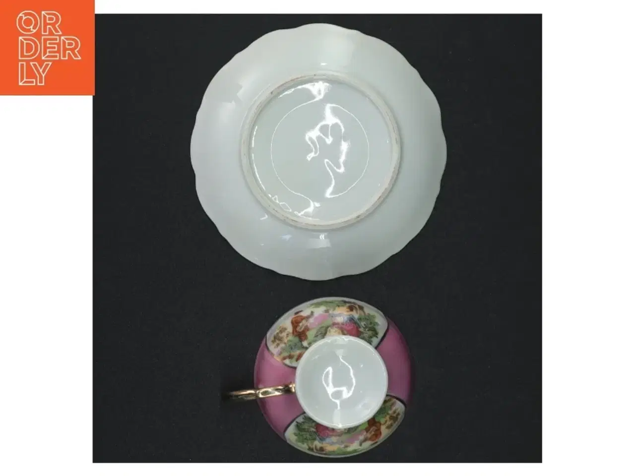 Billede 3 - Porcelænskop og underkop (str. Diameter 11,5 cm op 7 x 4 cm)
