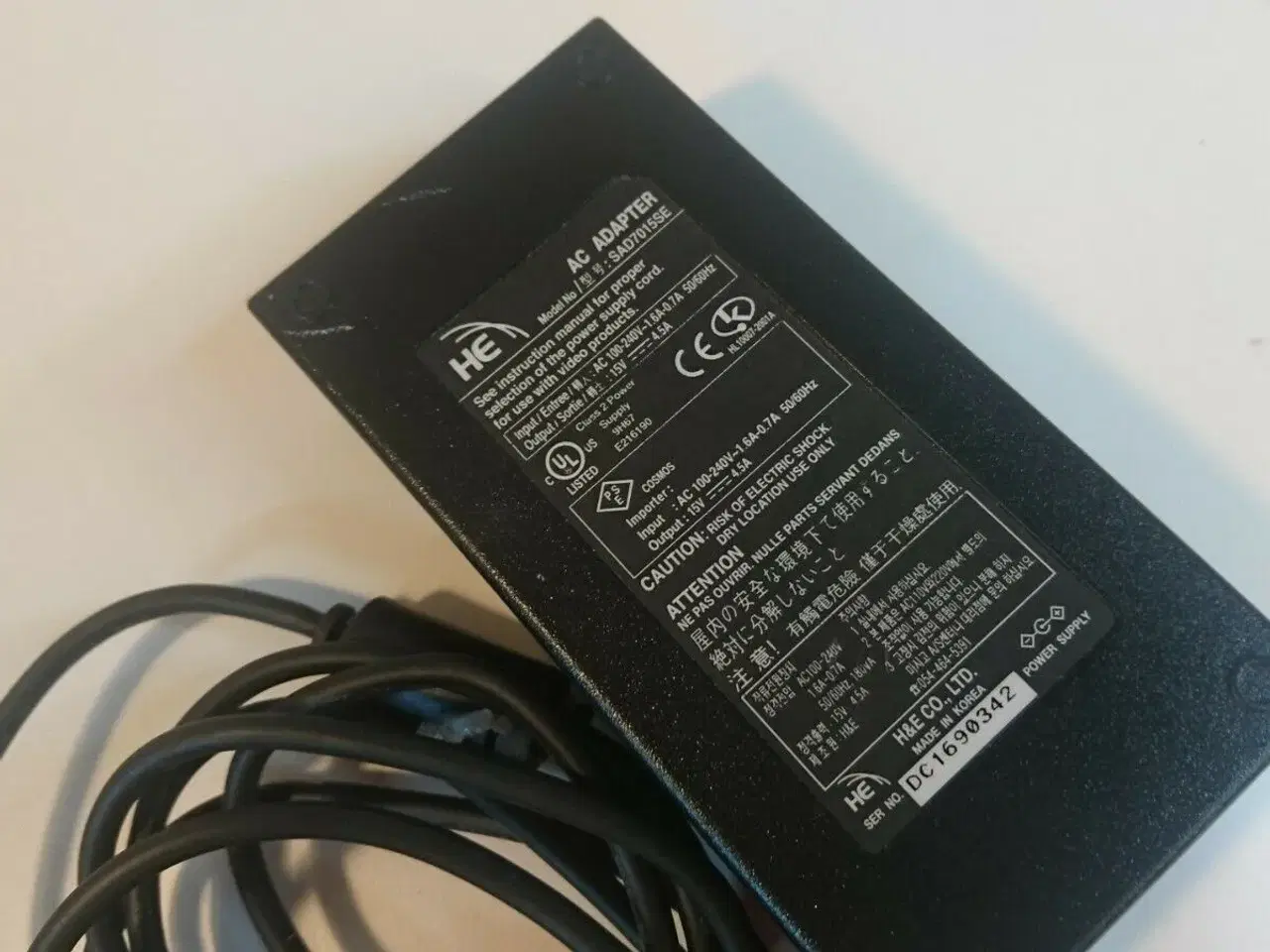 Billede 4 - AC/DC Adapter HE SAD7015SE 15VDC 4.5A