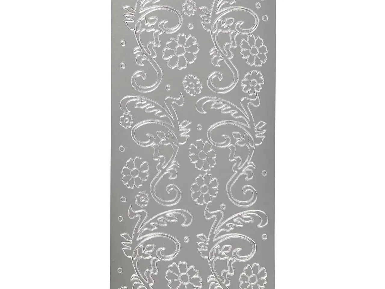 Billede 1 - Sølv Deko Stickers - 10x23 cm, 1 ark